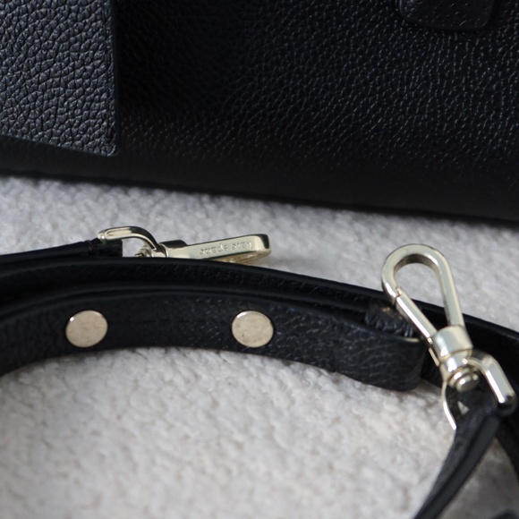 Kate Spade Margaux Mini Leather Satchel Bag - Black/Warm Beige Like New - Picture 7 of 9